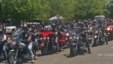 The US Marine Corps Veterans Club ride and rally gets under way in May 2012. (A. Phillips/VOA) 