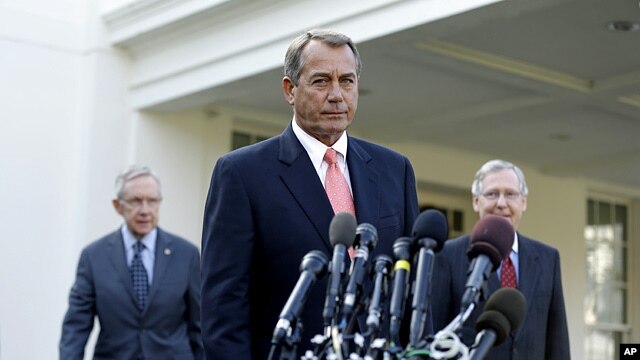 CONGRESSIONAL LEADERS OPTIMISTIC AFTER MEETING OBAMA
