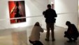 The controversial portrait of South African President Jacob Zuma painted by Brett Murray stands defaced  at the Goodman Gallery in Johannesburg, South Africa.