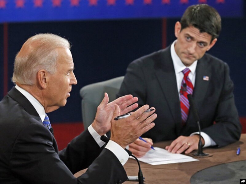 Biden, Ryan Square Off on Economy, Middle East