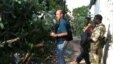 VOA's Peter Heinlein investigates wreckage from the "Black Hawk Down" incident near Mogadishu, Somalia, Aug. 13, 2011. (VOA Photo/G. Joselow)