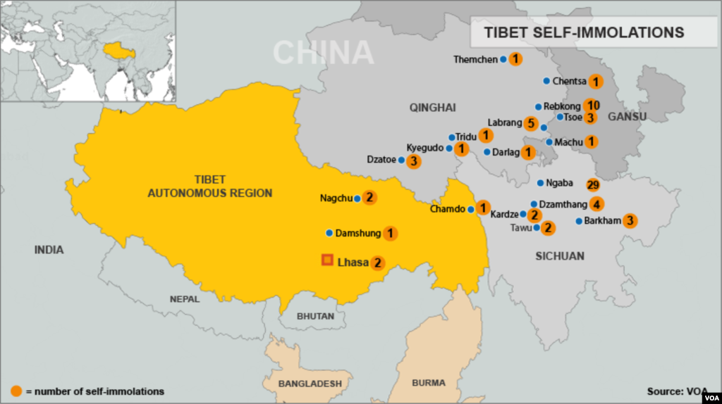 Tibetan Self-Immolations through November 26, 2012.